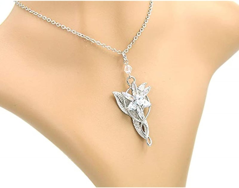 XHBTS 3 Set L Ring Leafstar Pendant Chain Necklace Princess Chain Gold Ring Pendant Necklace for Fans Cosplay Costume Jewelry - Image 5